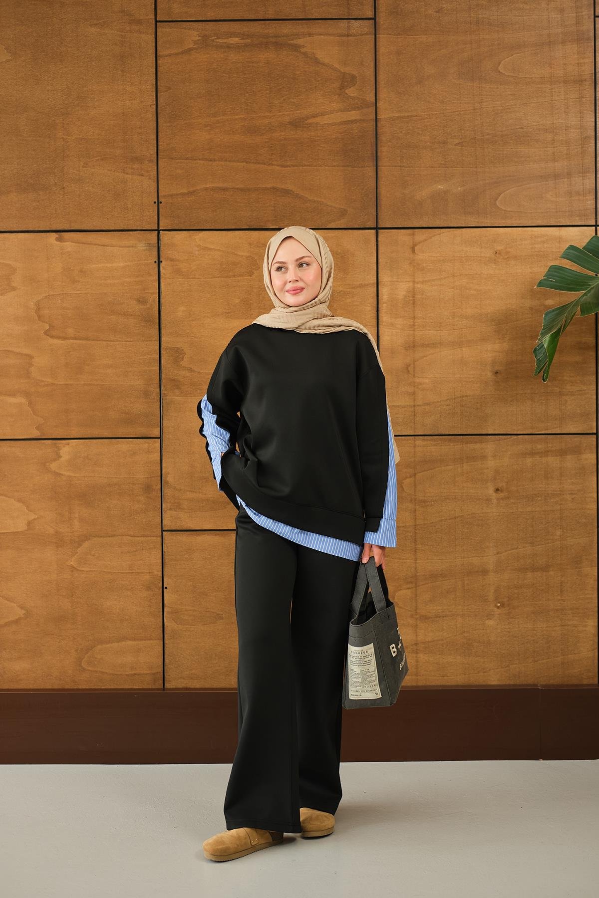 Garnili Scuba Takım Siyah