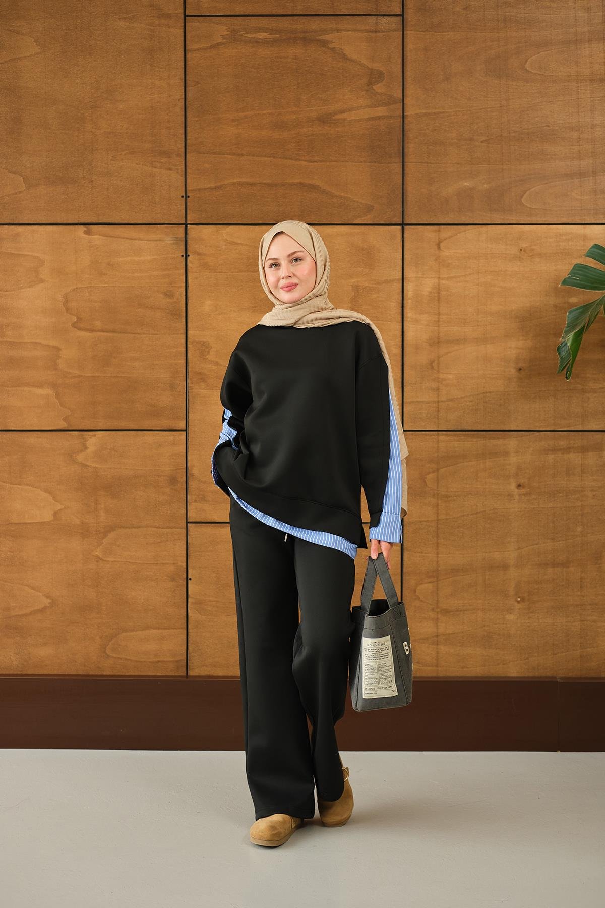 Garnili Scuba Takım Siyah