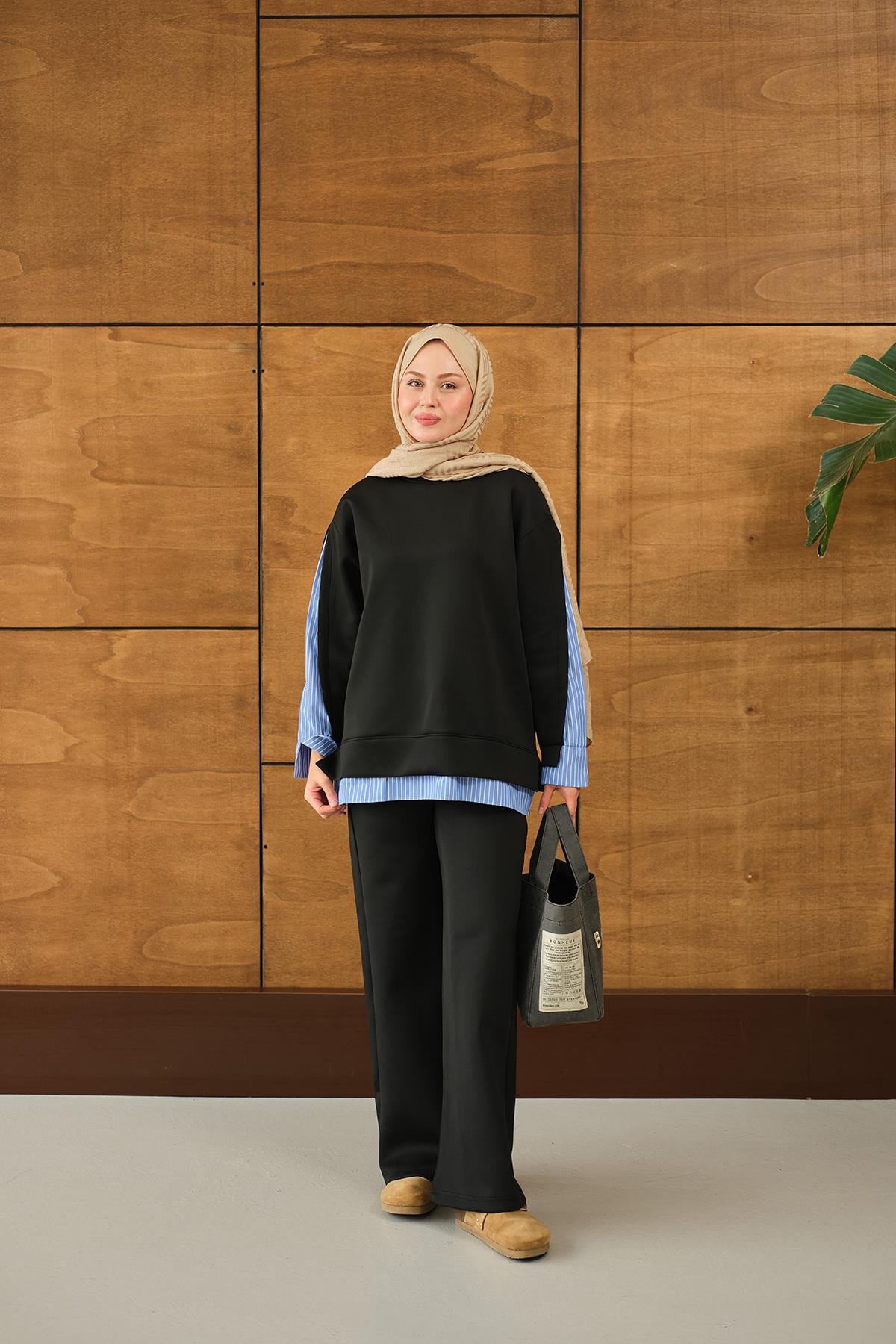 Garnili Scuba Takım Siyah