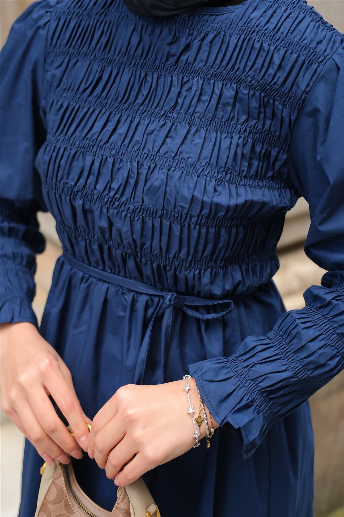 Gipeli Elbise Lacivert