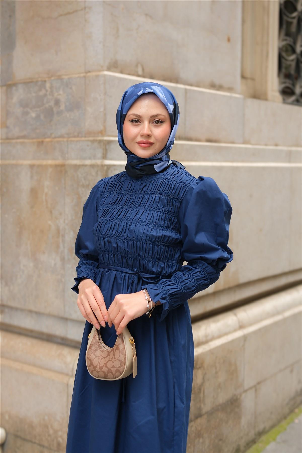 Gipeli Elbise Lacivert