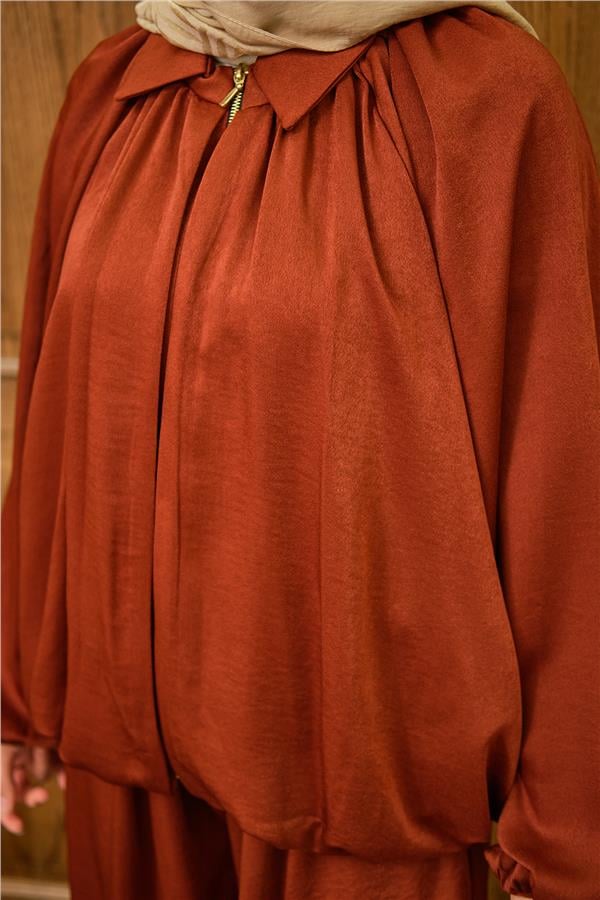 Gizli Fermuar Detay Takım Kiremit