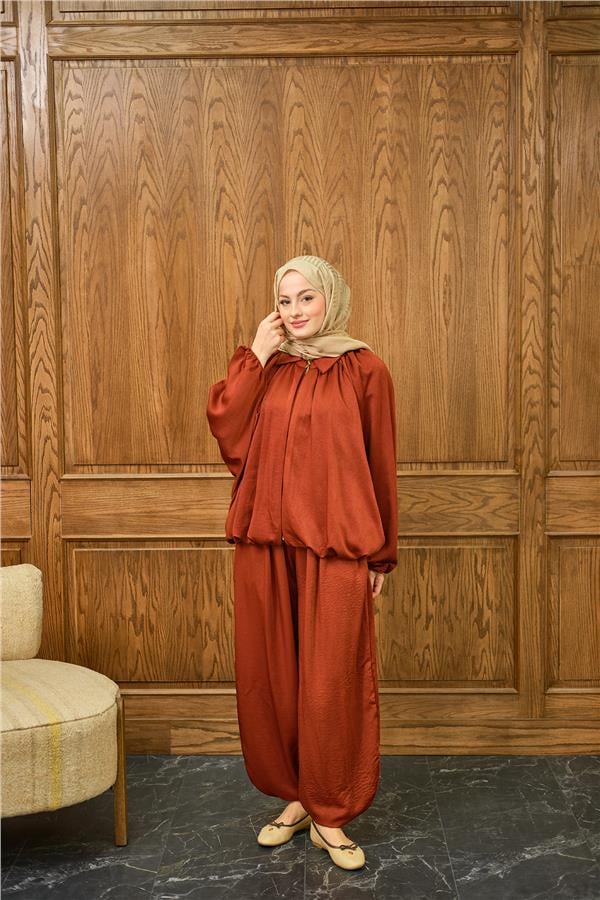 Gizli Fermuar Detay Takım Kiremit