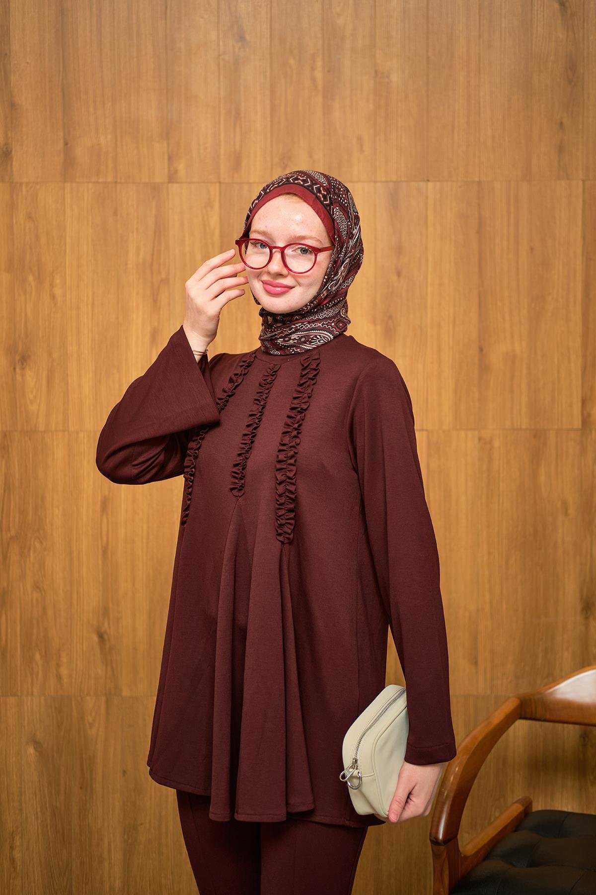 Godeli İkili Takım Bordo