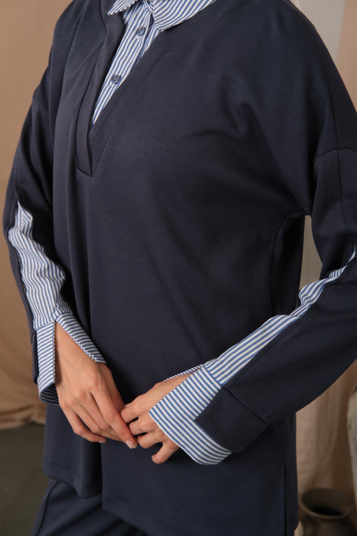 Gömlek Yaka İkili Takım Antrasit