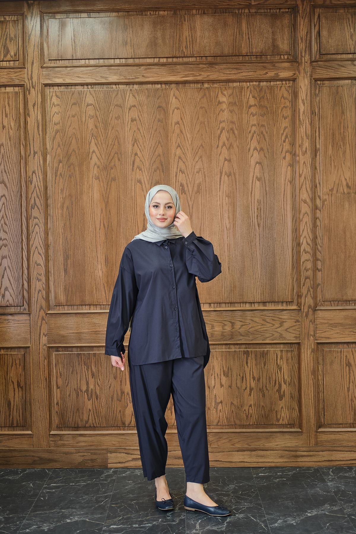 Gömlekli Takım Lacivert