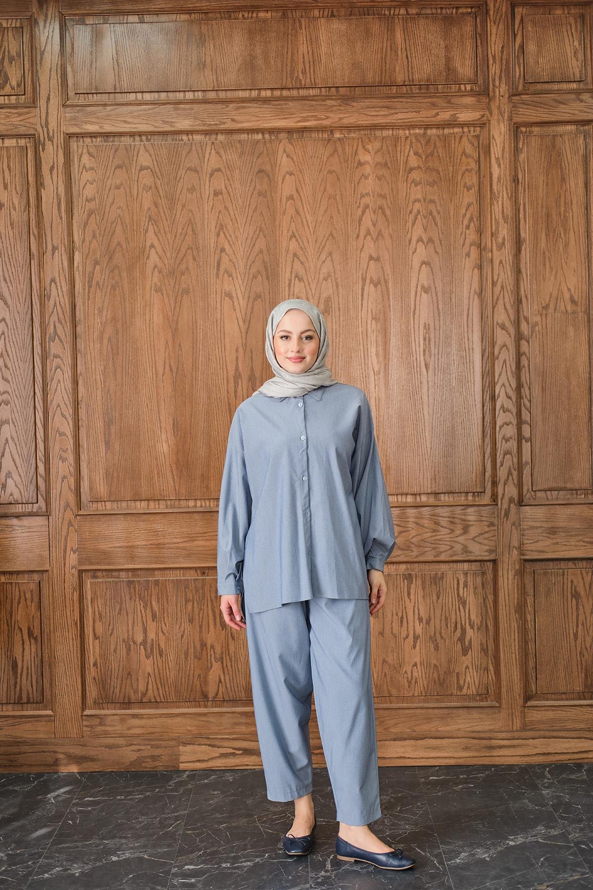 Gömlekli Takım Mavi