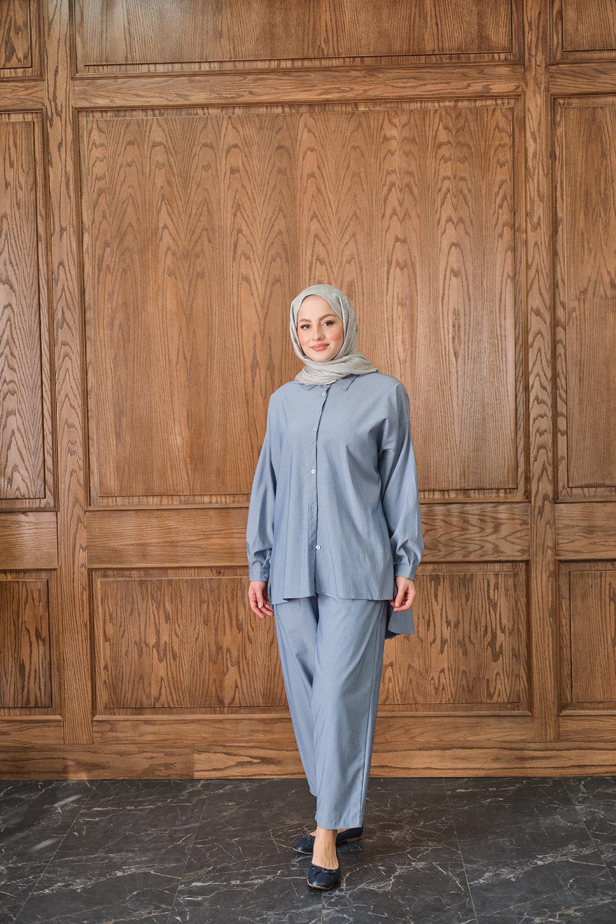 Gömlekli Takım Mavi