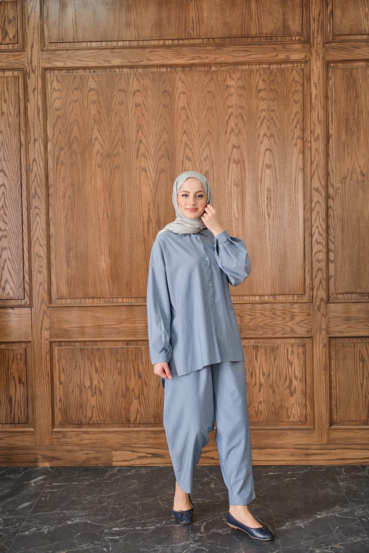 Gömlekli Takım Mavi