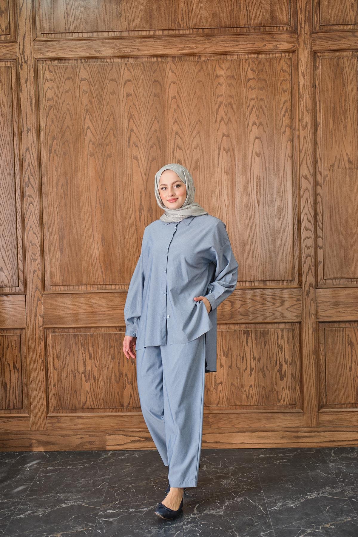 Gömlekli Takım Mavi