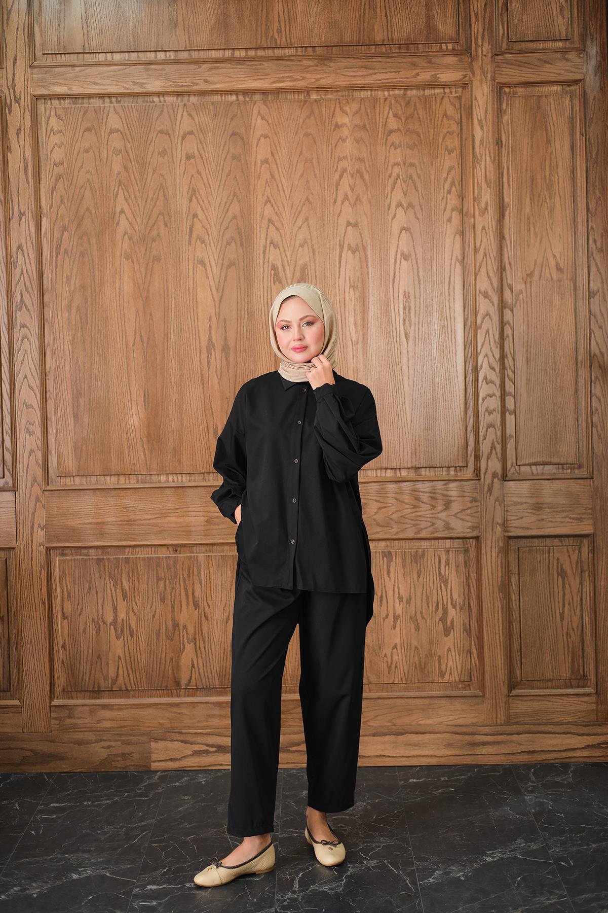 Gömlekli Takım Siyah