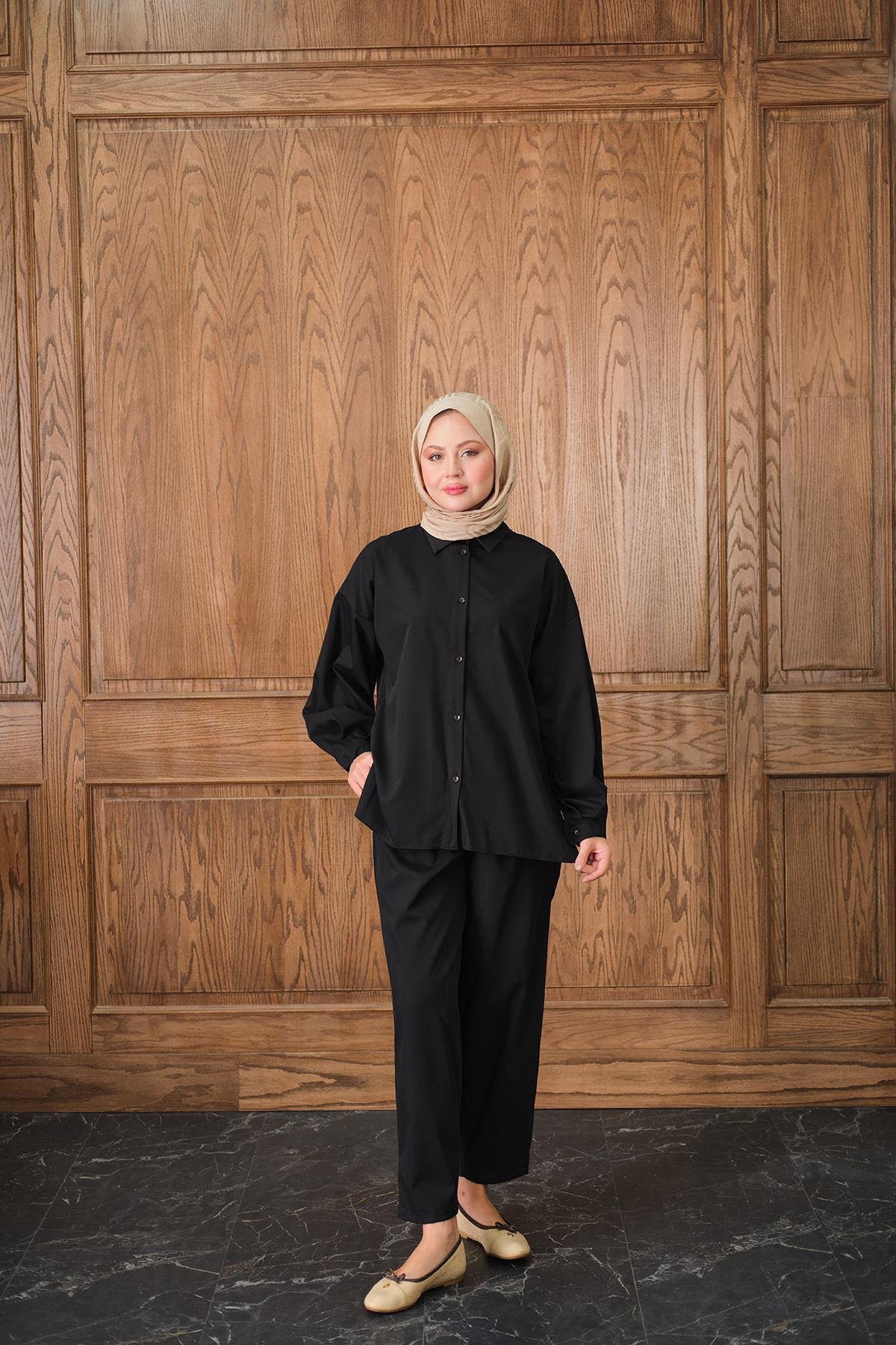 Gömlekli Takım Siyah