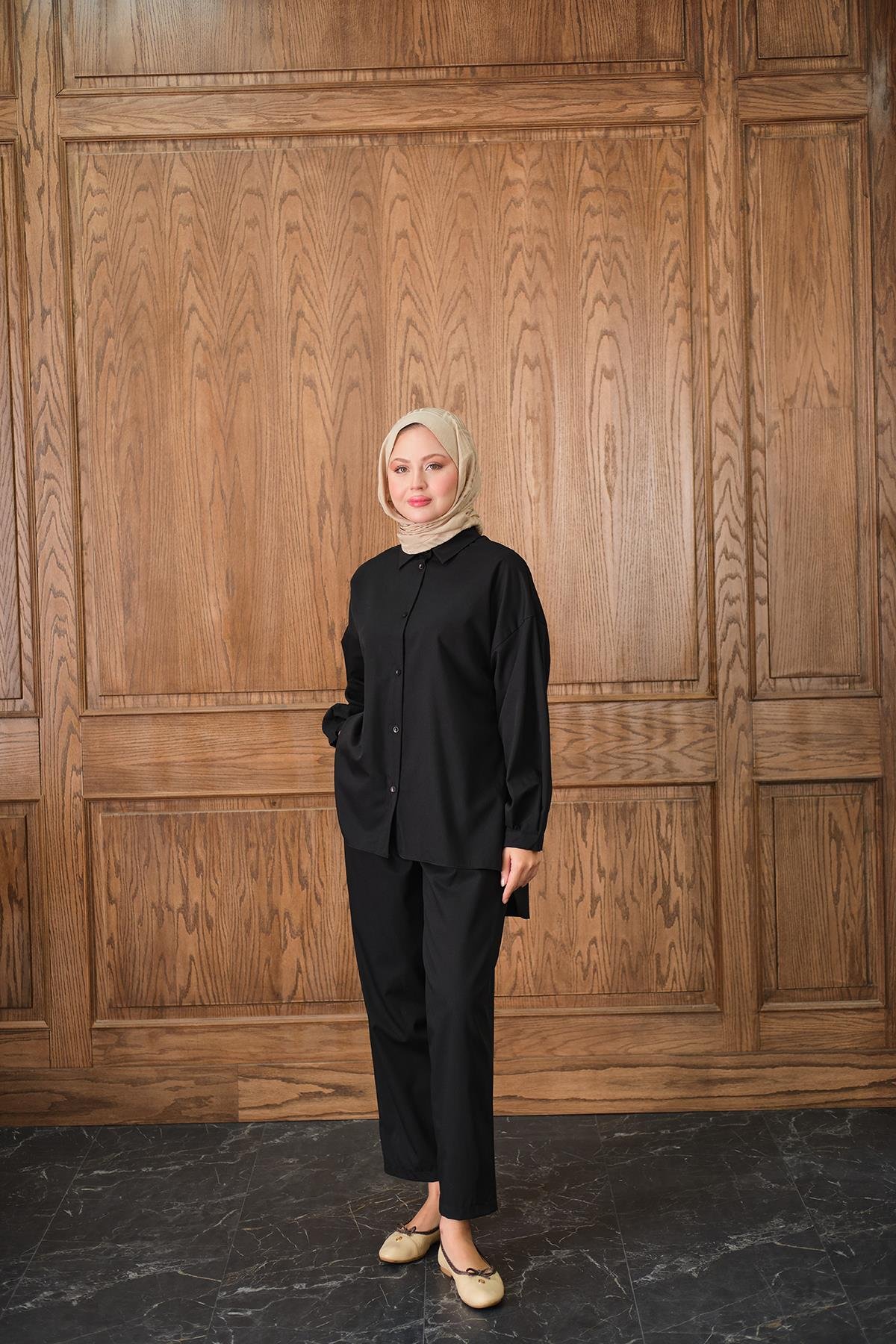 Gömlekli Takım Siyah