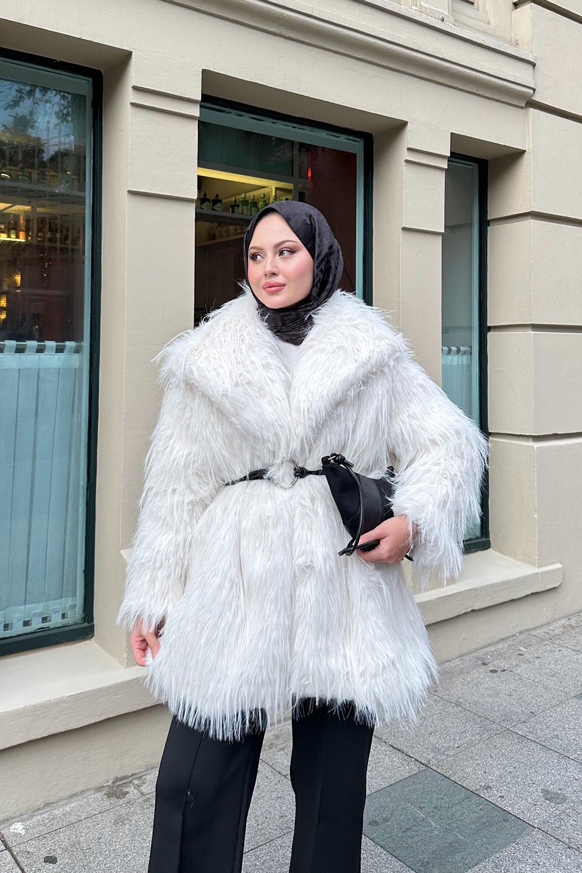 Halka Kemer Detay Kaban Ekru