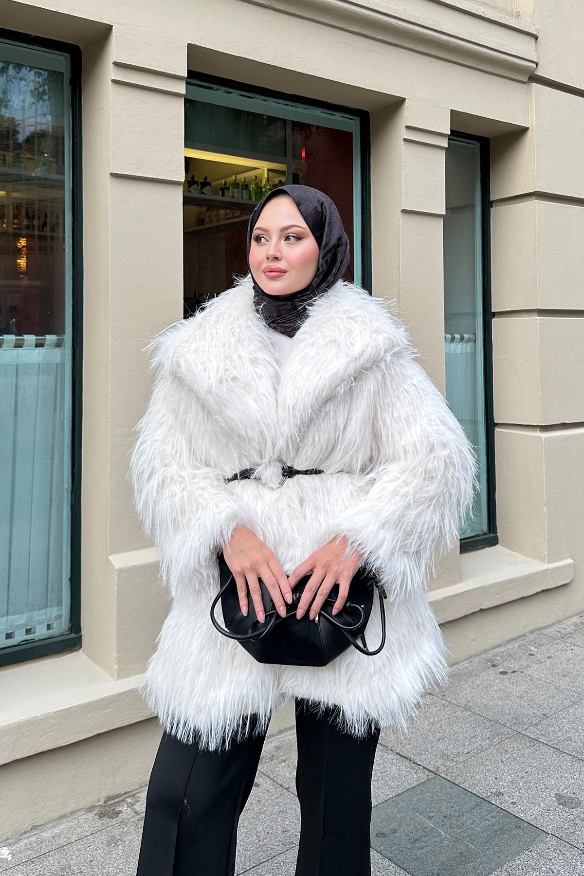 Halka Kemer Detay Kaban Ekru