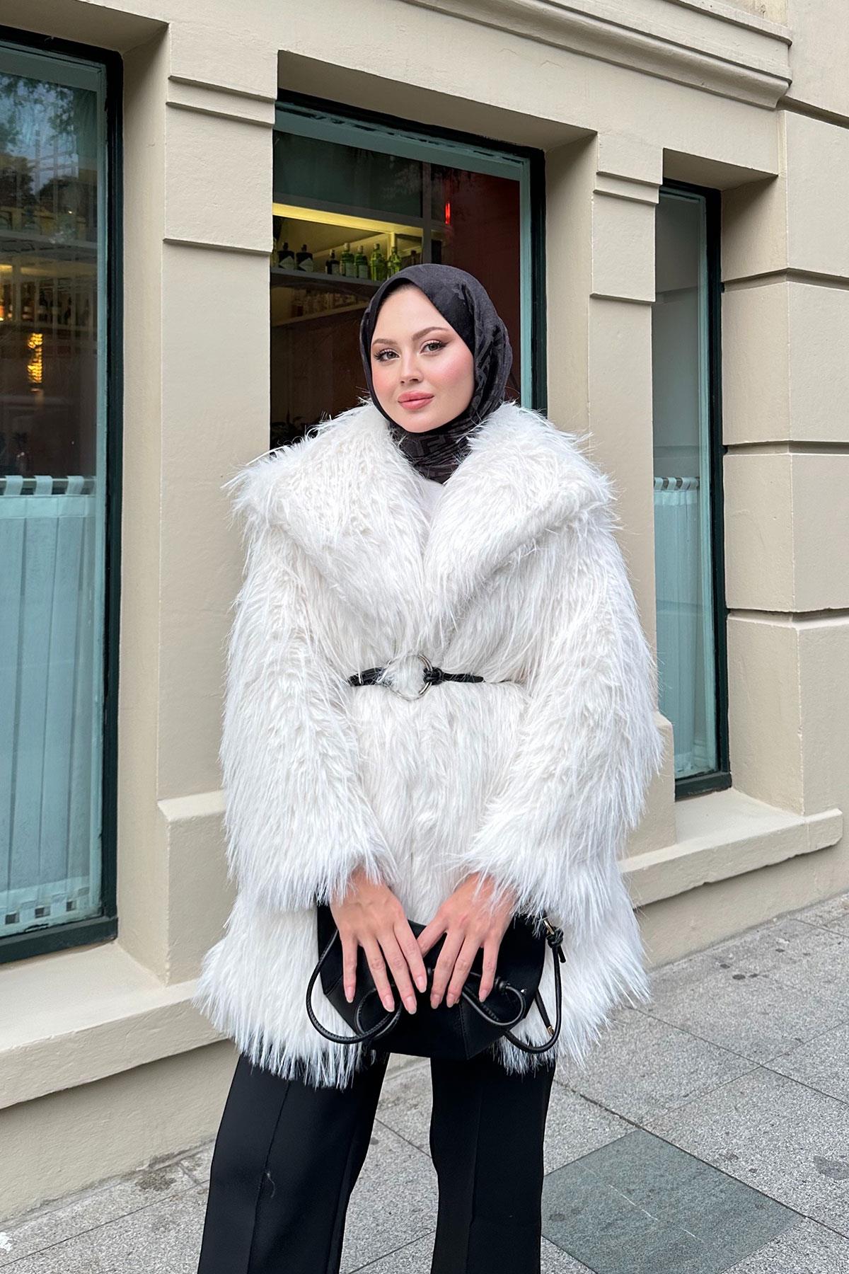 Halka Kemer Detay Kaban Ekru