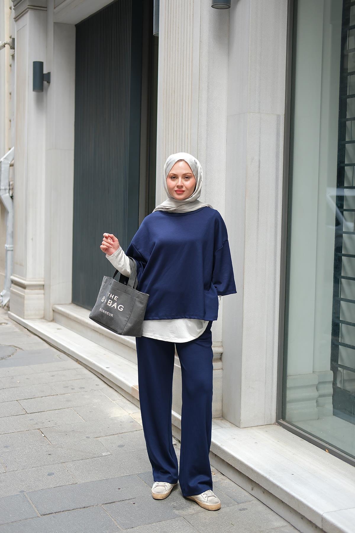 İç Badili Üçlü Takım Lacivert