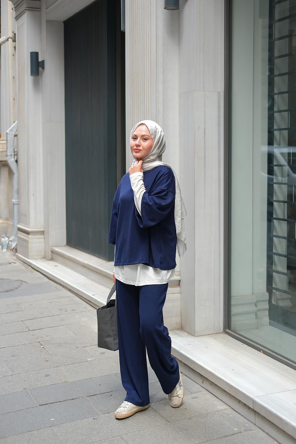 İç Badili Üçlü Takım Lacivert