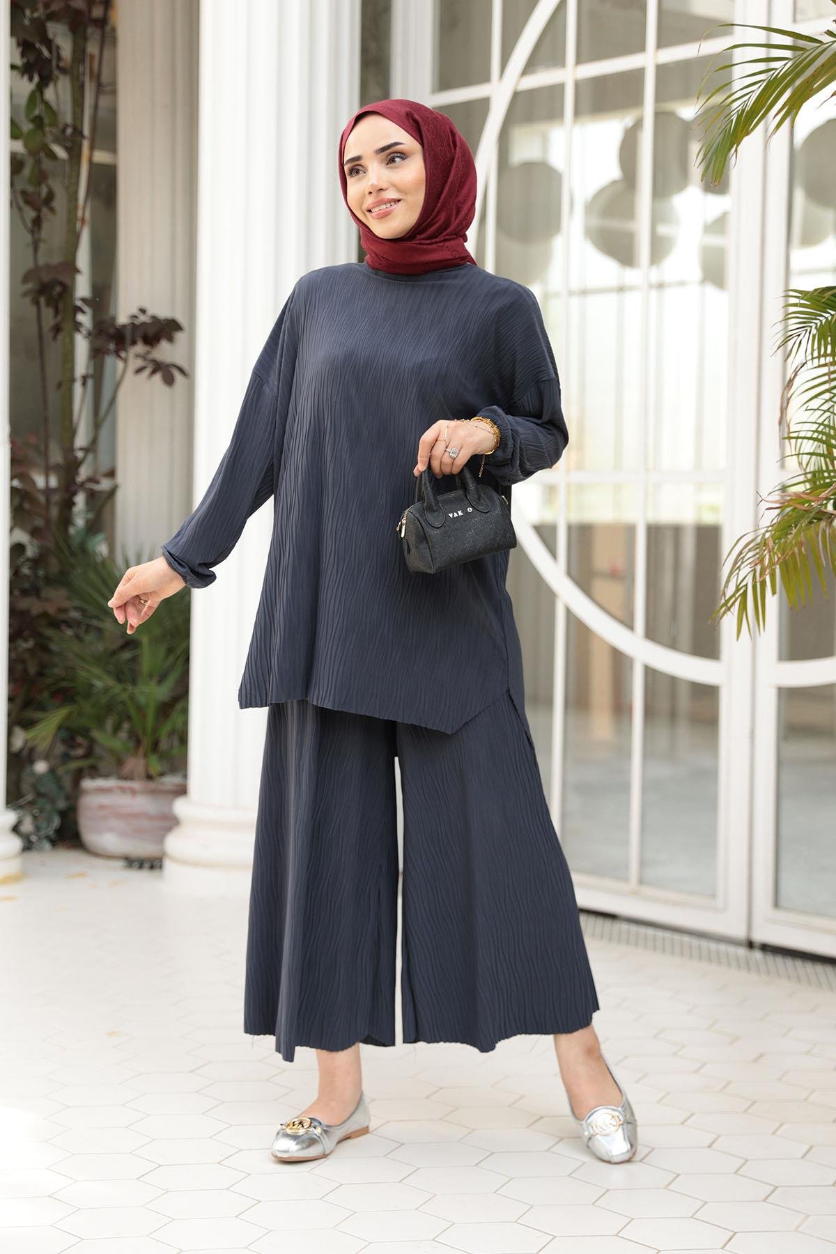 Kabarık Kumaş Takım Antrasit