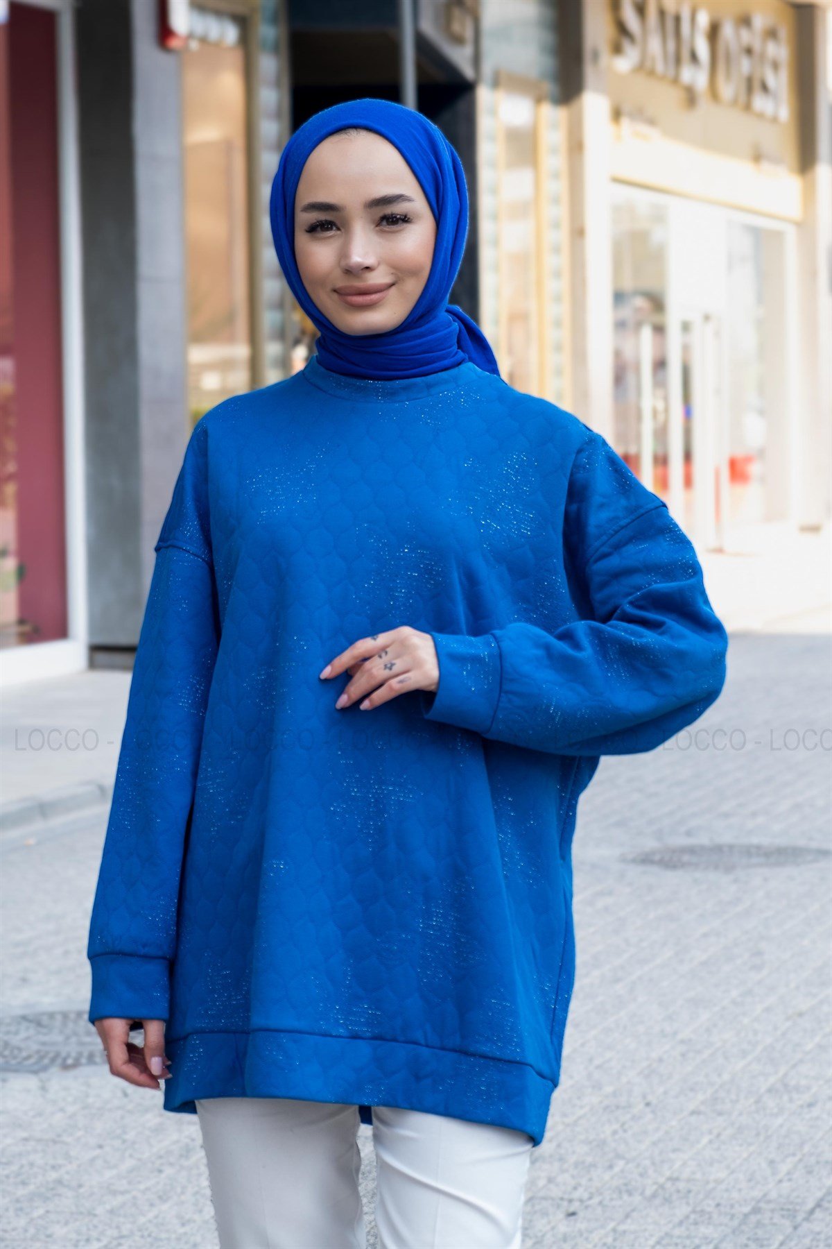 Uygun Fiyatlı KAPITONE TUNIK MAVI | Loccomoda.com 