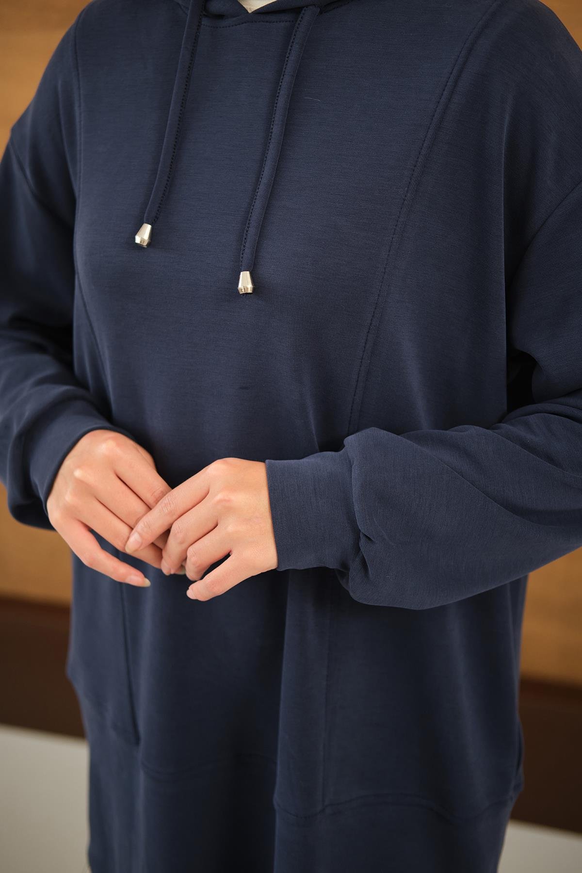 Kapüşonlu İkili Takım Lacivert