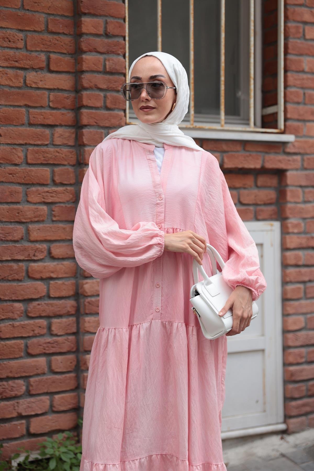 Katleya Model Elbise Pembe