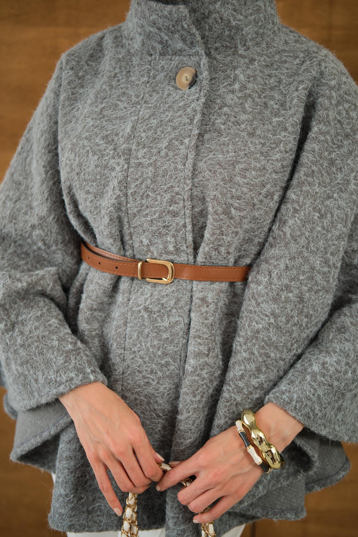 Kemer Detaylı Panço Gri