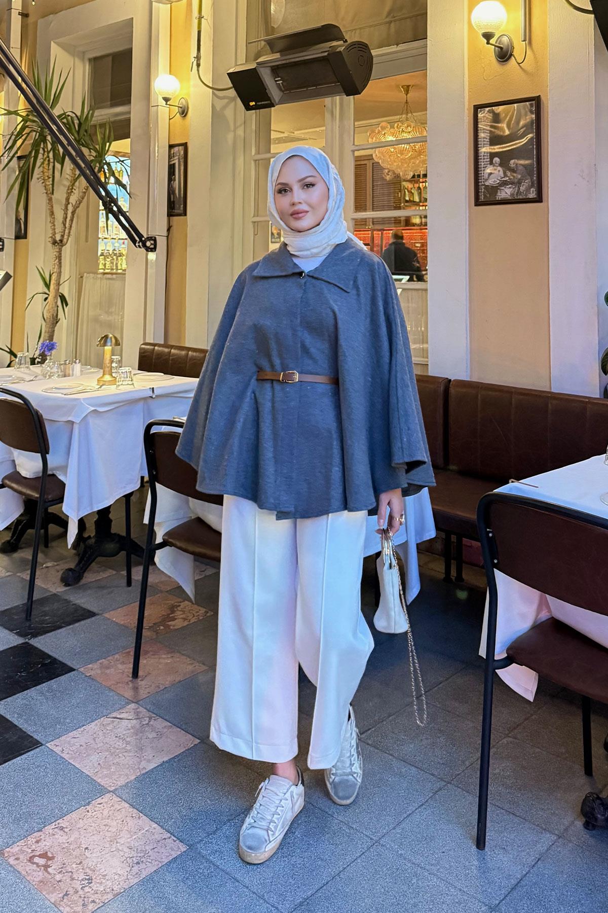 Kemer Detaylı Panço Gri