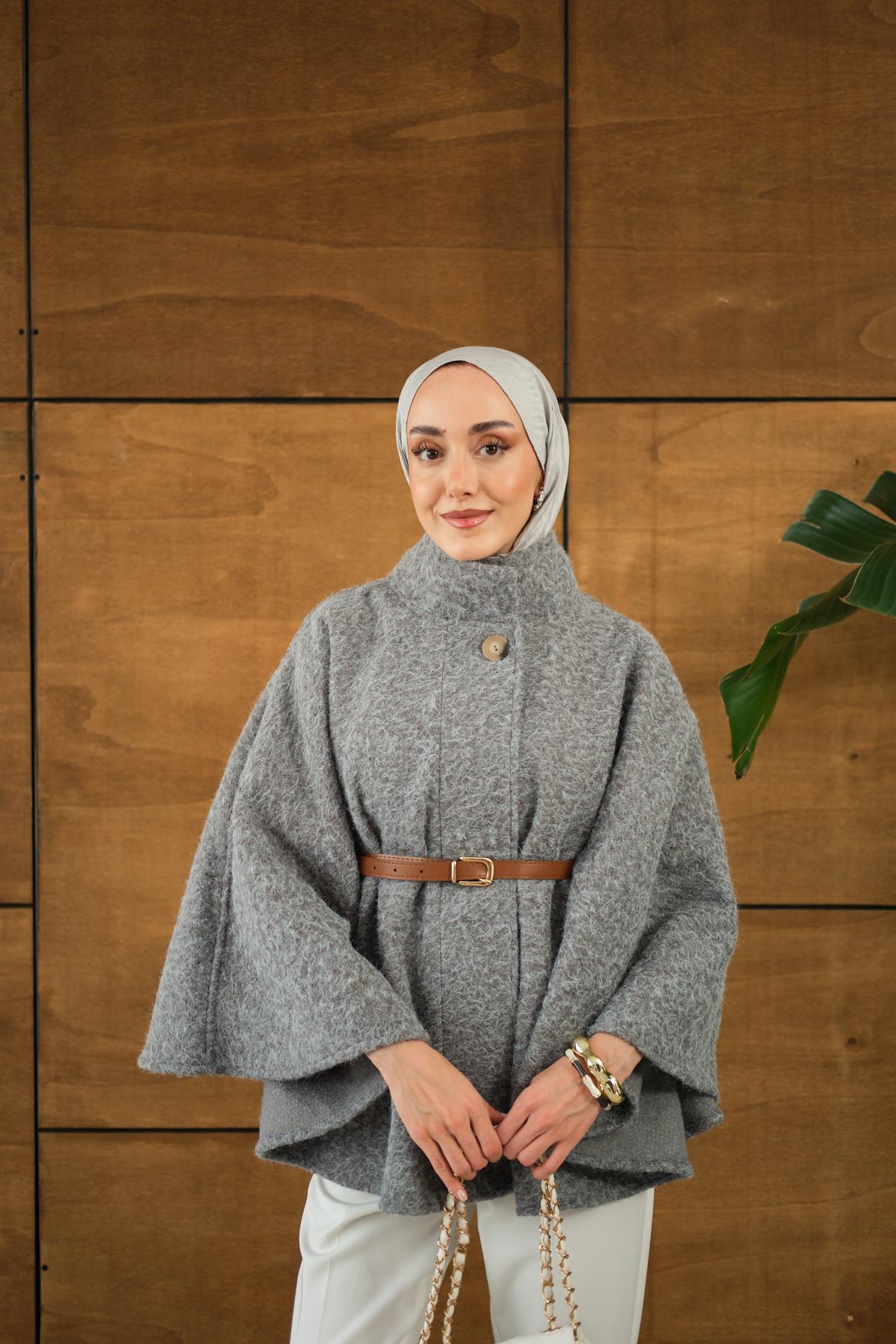 Kemer Detaylı Panço Gri