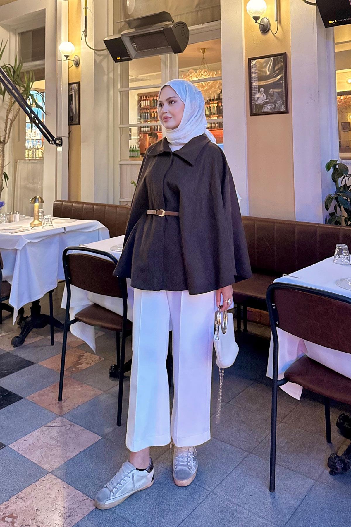 Kemer Detaylı Panço Kahverengi