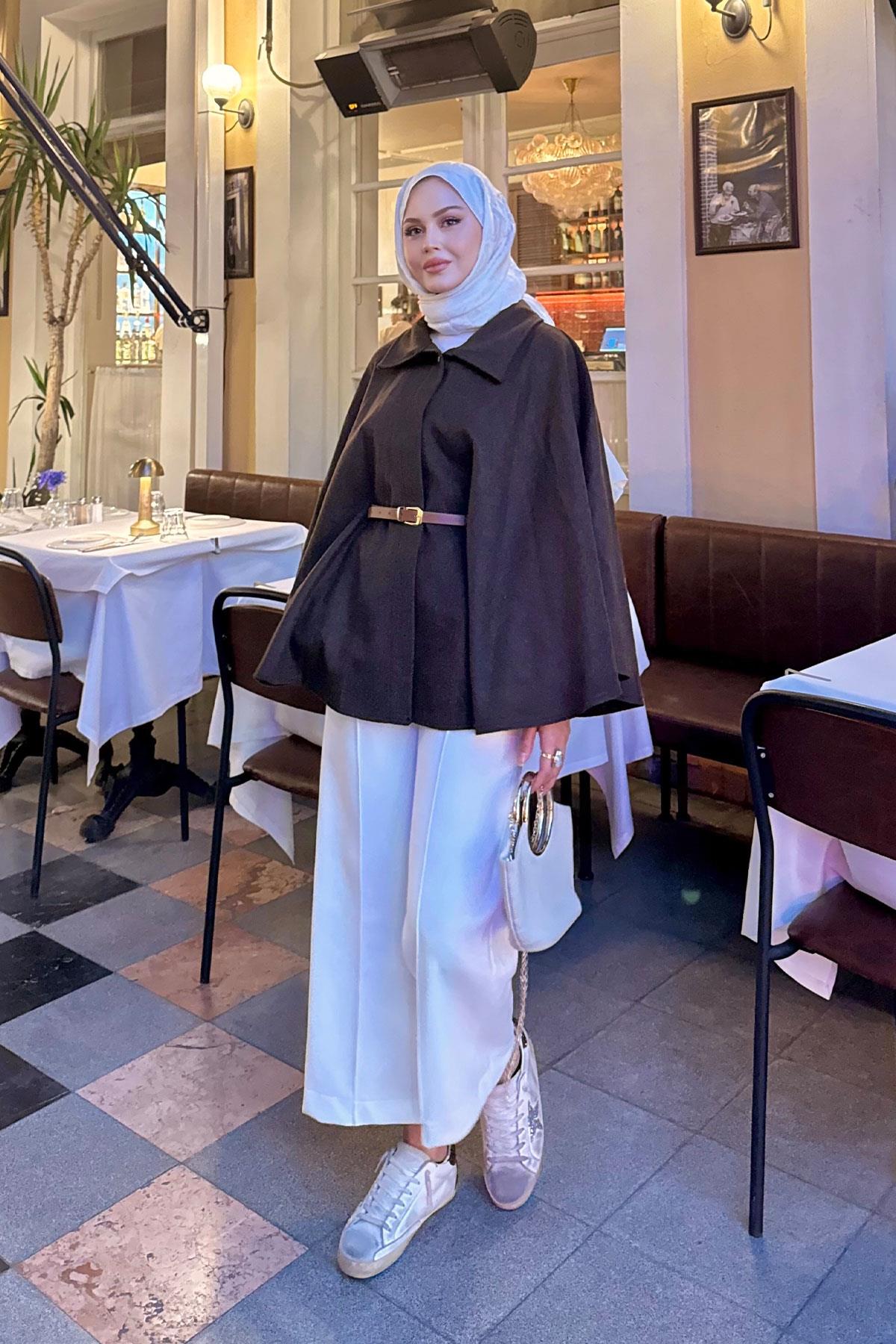 Kemer Detaylı Panço Kahverengi