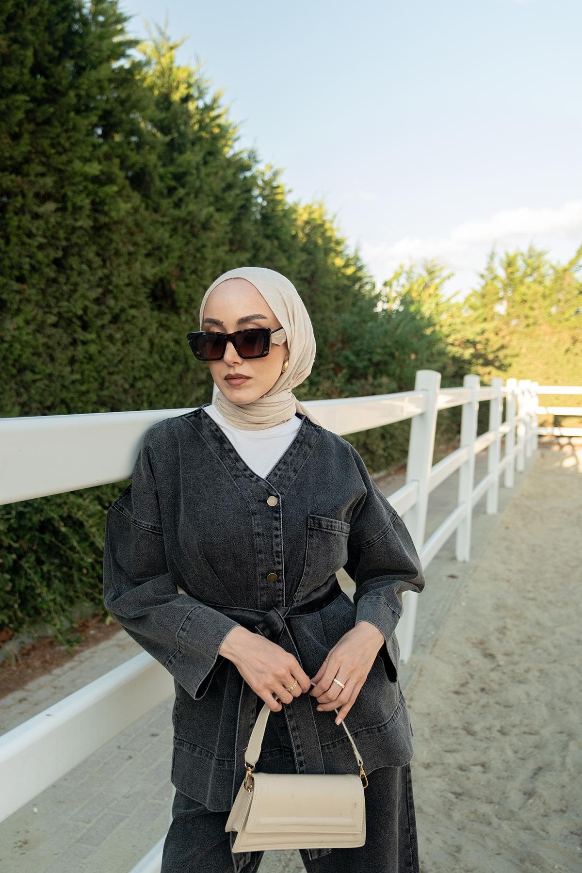 Kemerli Kot Takım Füme