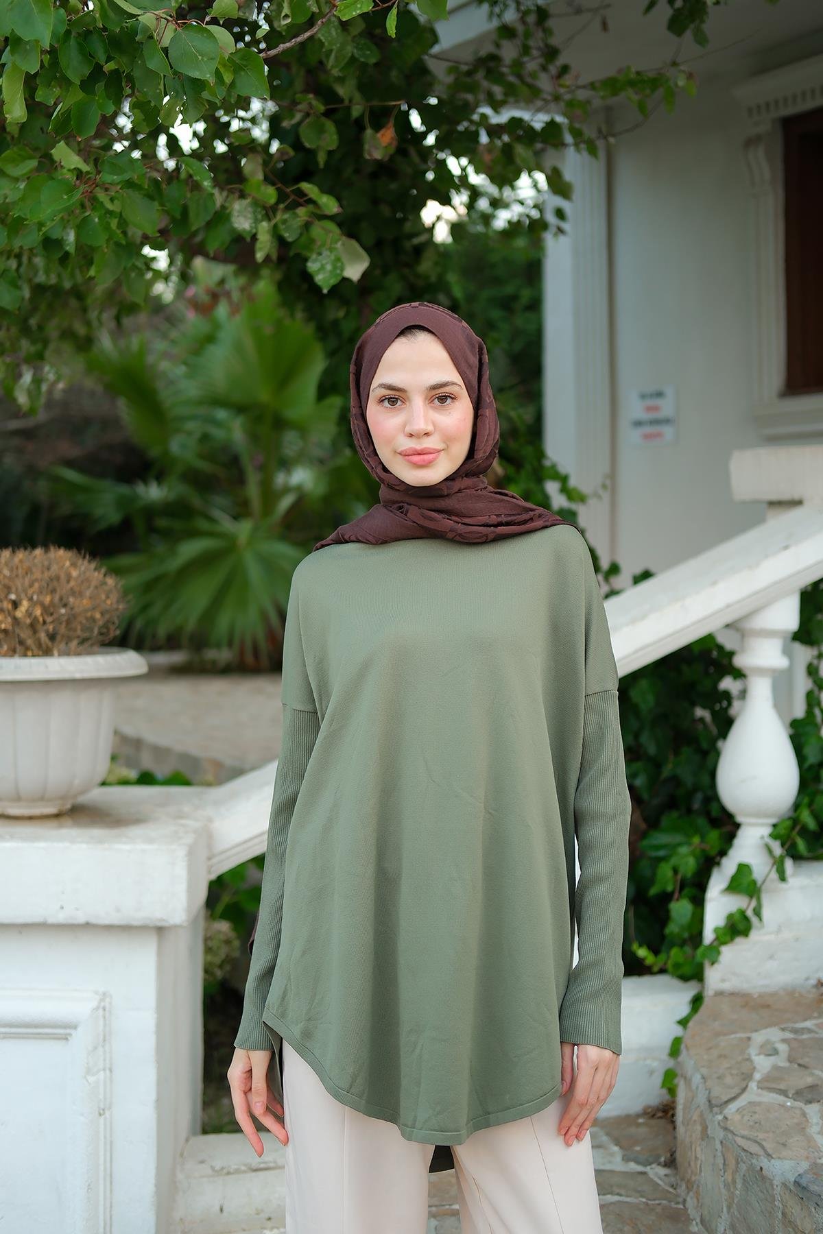 Kol Lastik Detay Tunik Çağla Yeşil