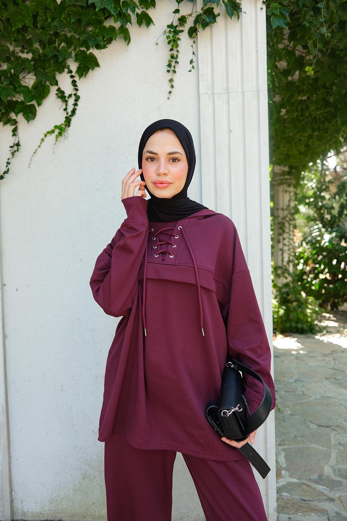 Kordonlu Takım Bordo