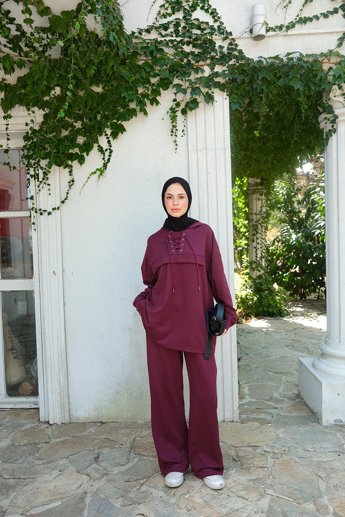 Kordonlu Takım Bordo