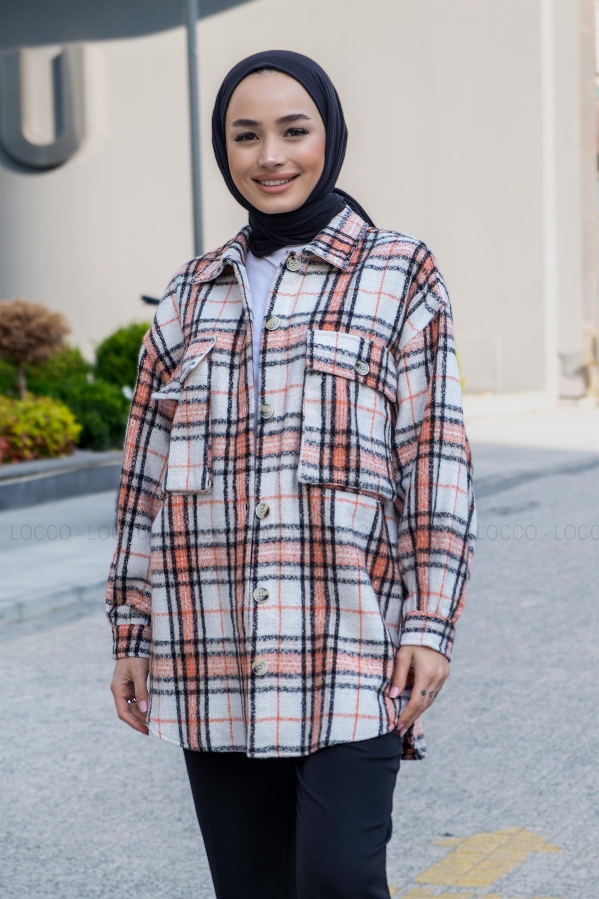 Uygun Fiyatlı KORUKLU CEPLI SALAS GOMLEK TURUNCU | Loccomoda.com 