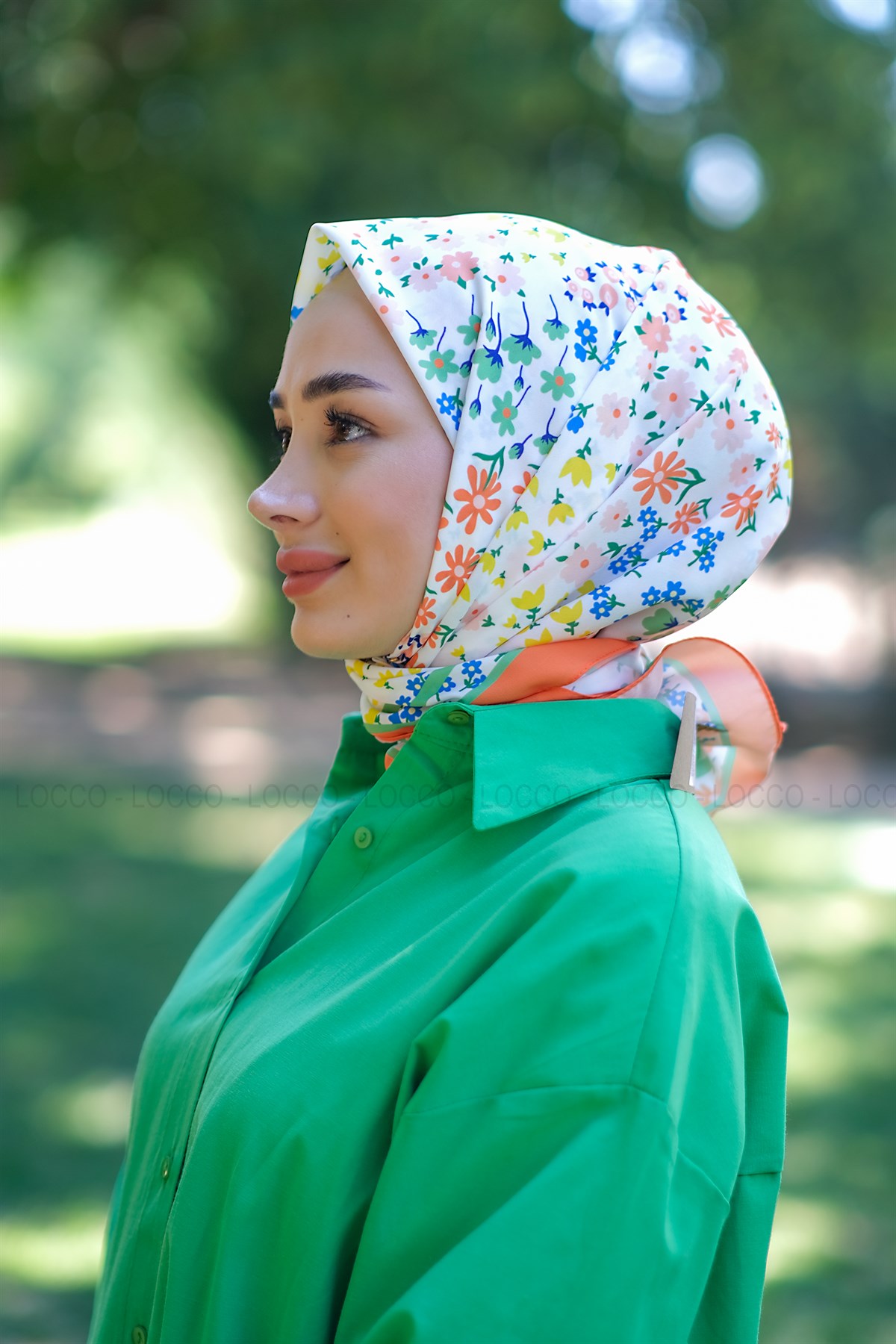 Uygun Fiyatlı KUCUK PAPATYA DESEN ESARP  TURUNCU | Loccomoda.com 