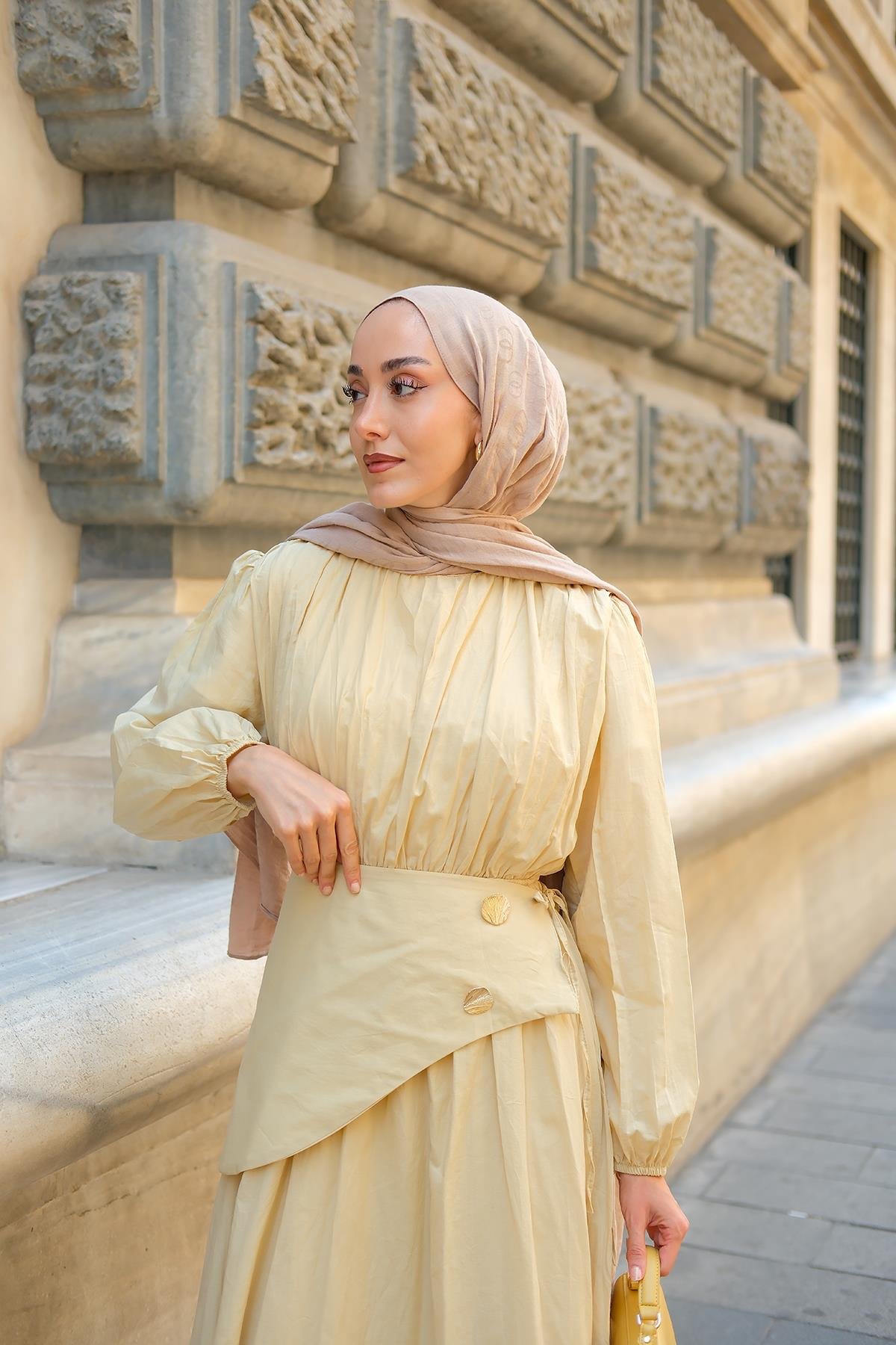 Kuşaklı Kraş Elbise Taş