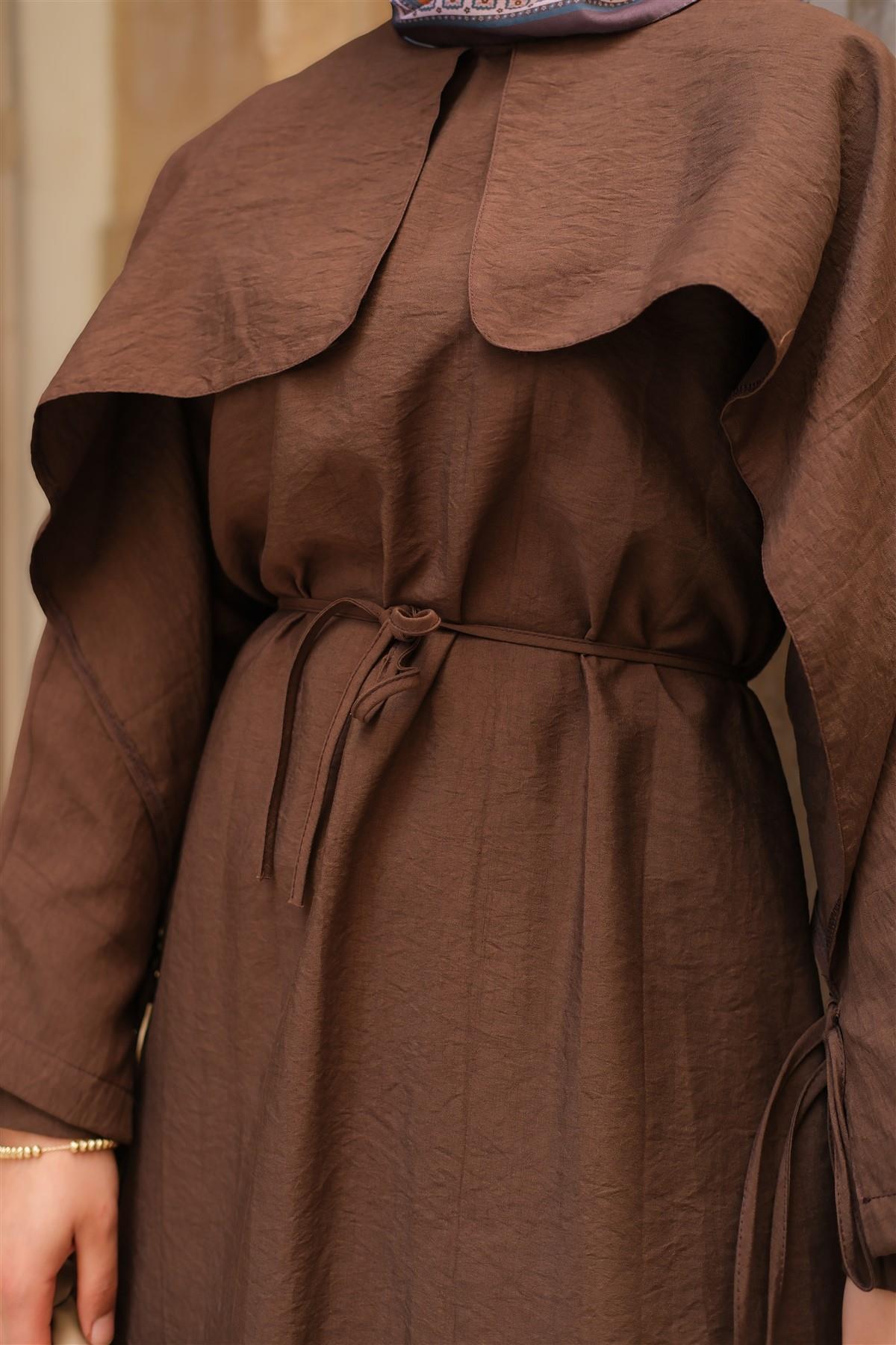 Lovise Rüzgarlık Elbise Kahverengi