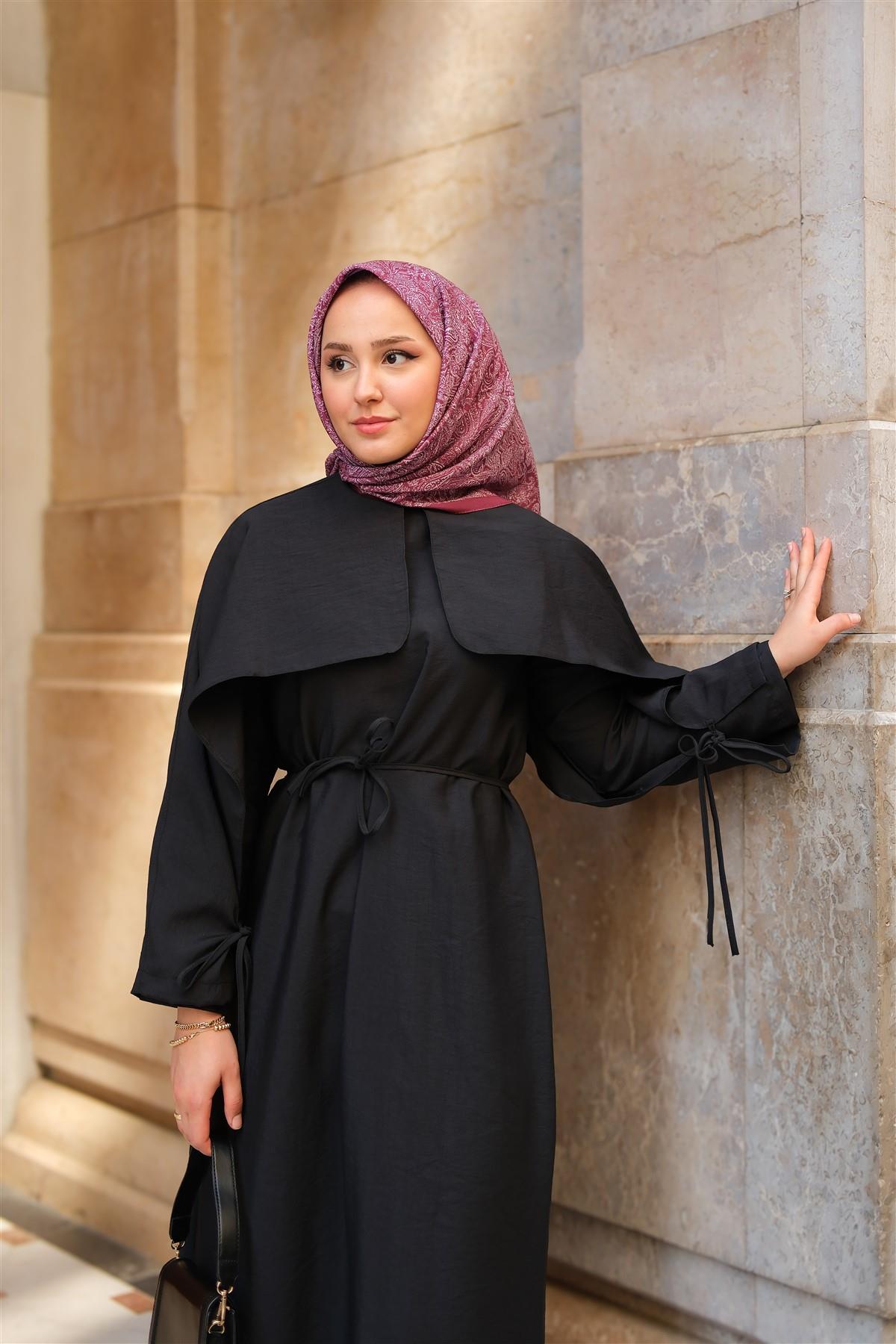 Lovise Rüzgarlık Elbise Siyah