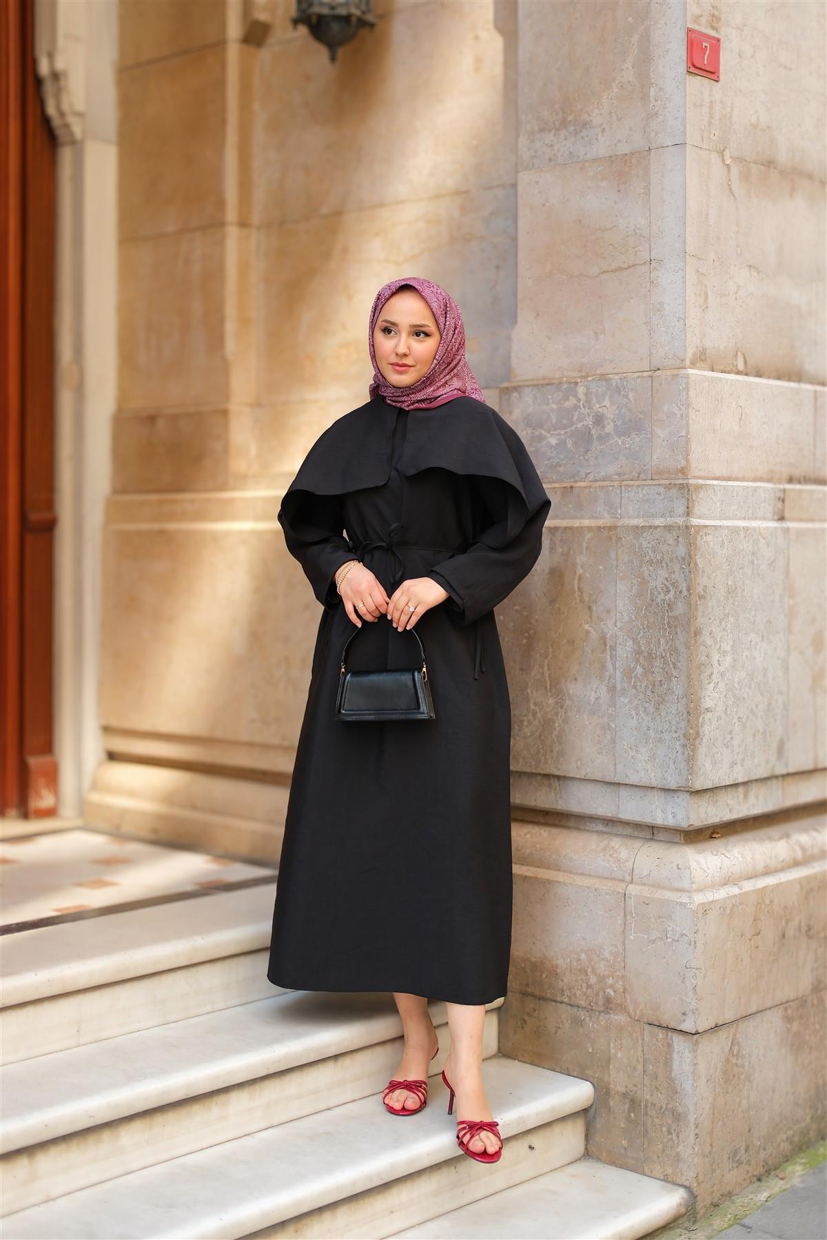 Lovise Rüzgarlık Elbise Siyah