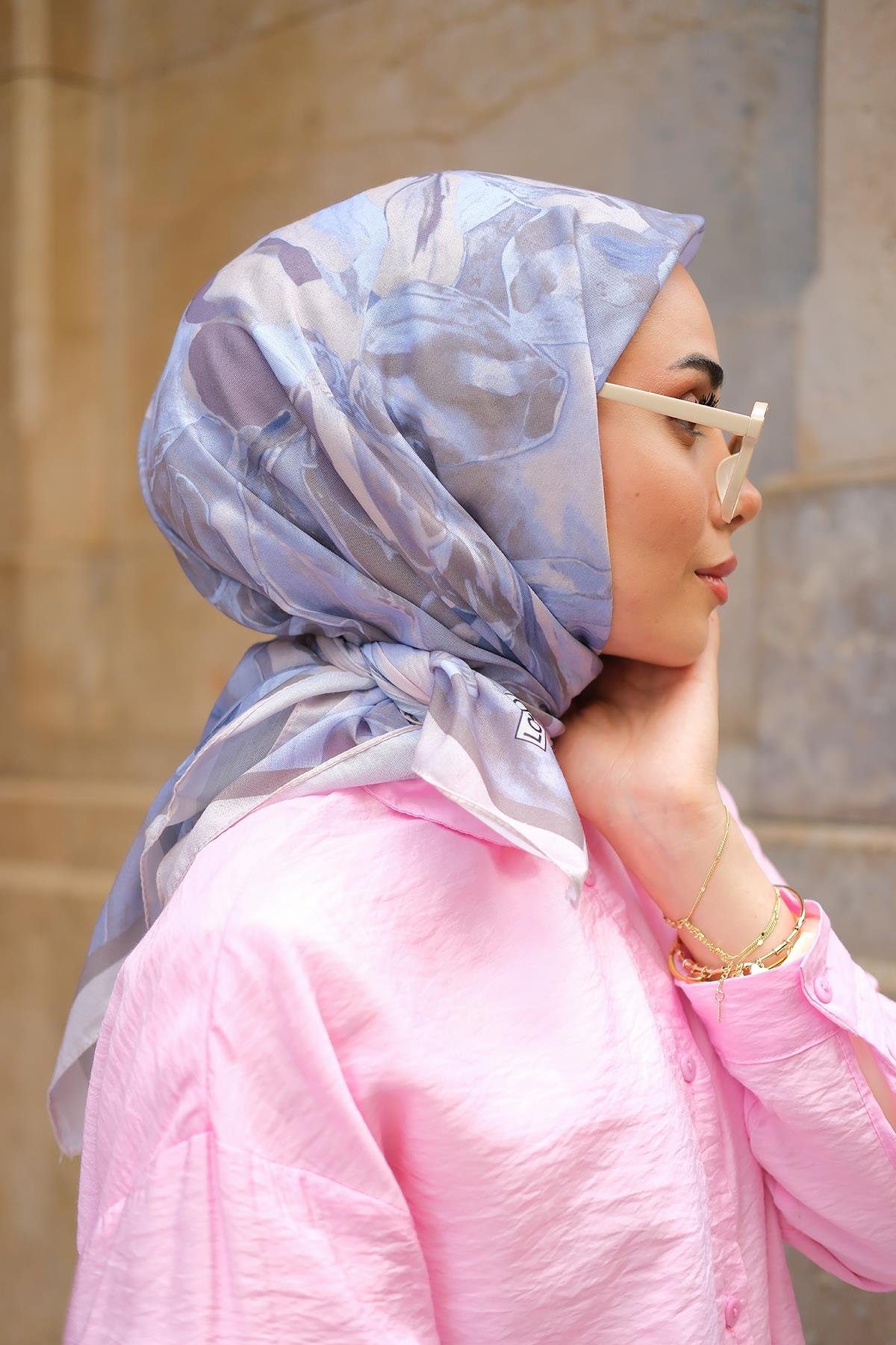 Manolya Soft Eşarp Açık Mavi