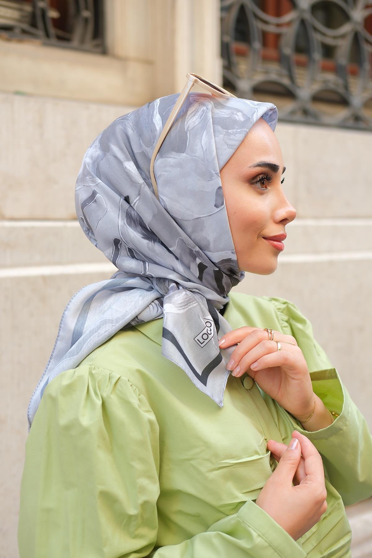 Manolya Soft Eşarp Gri