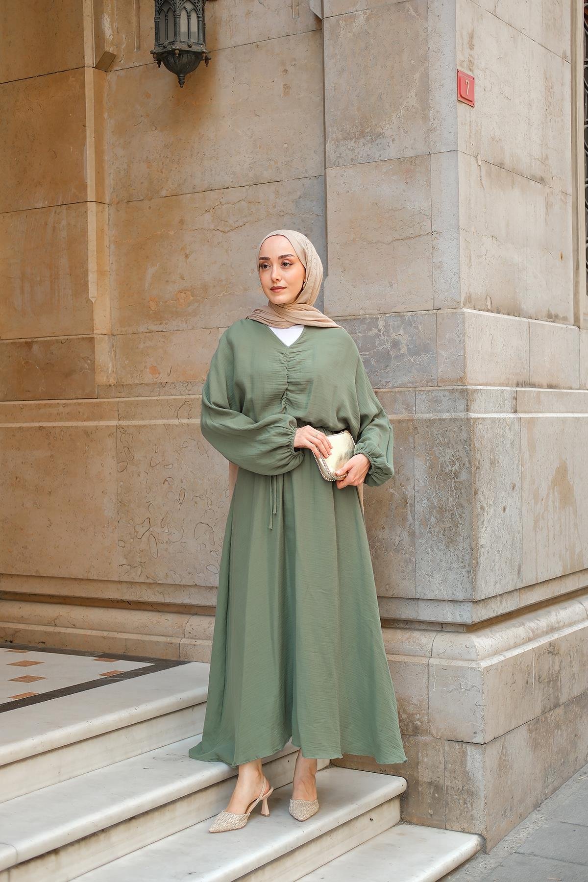 Olivia Elbise Haki Yeşil