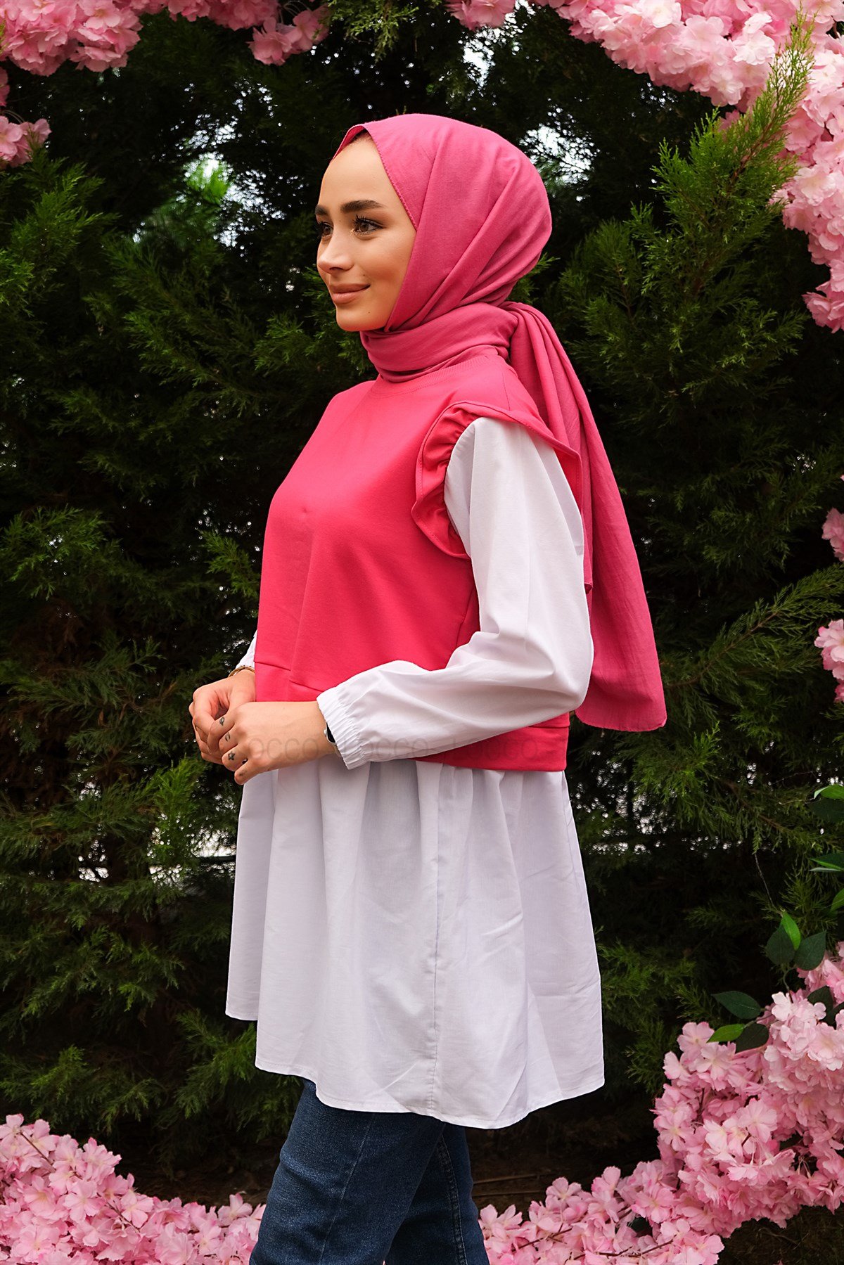 Uygun Fiyatlı OMUZ FIRFIRLI GOMLEK DETAY TUNIK | Loccomoda.com 