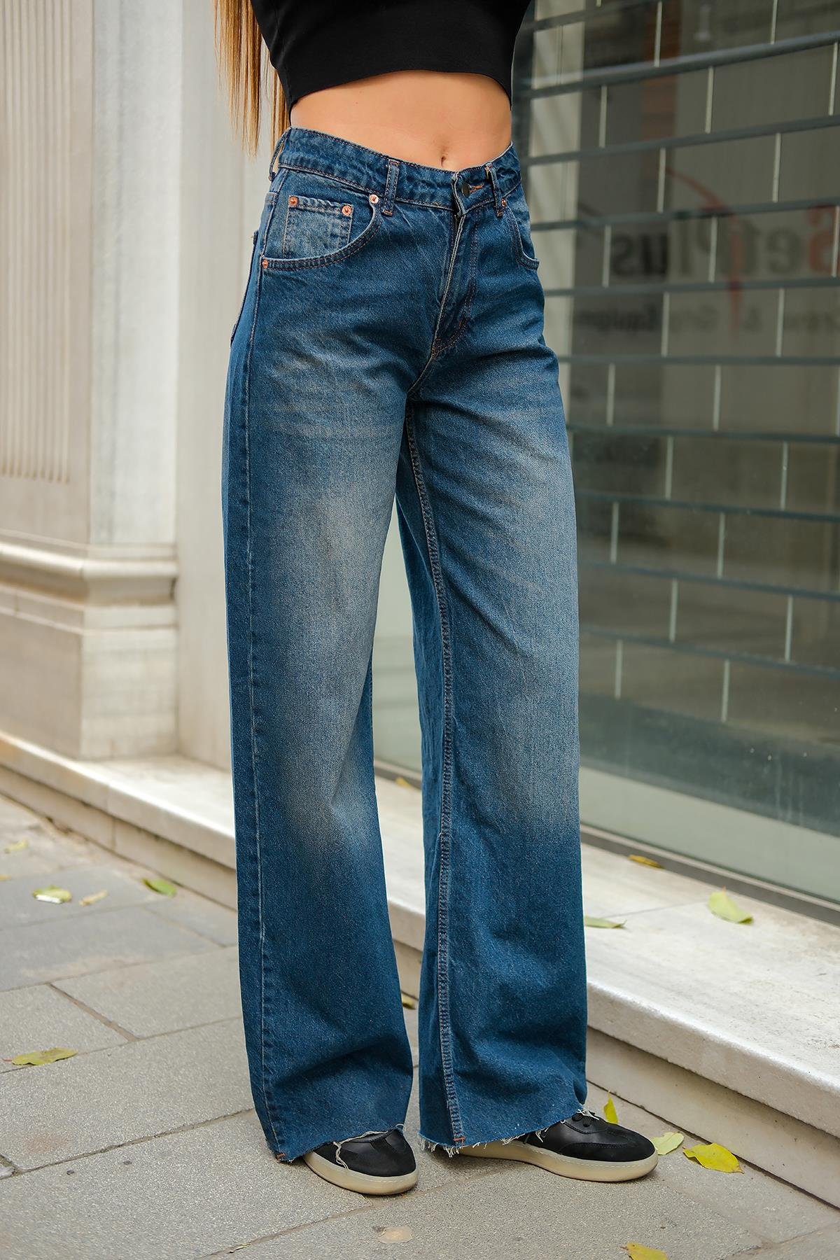 Palazzo Kot Pantolon Mavi