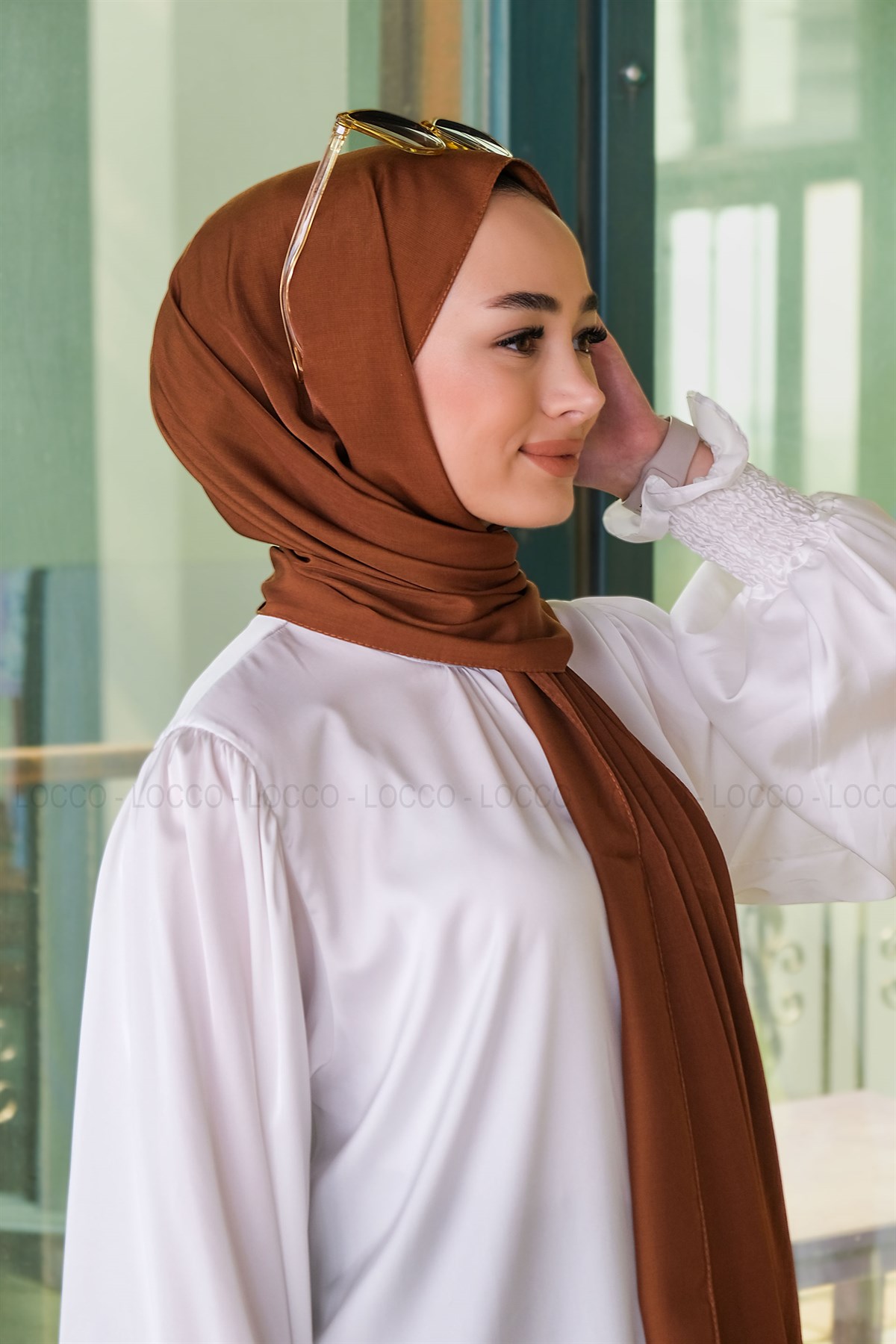 Uygun Fiyatlı PAMUK IPEK SAL ACIK KAHVE | Loccomoda.com 