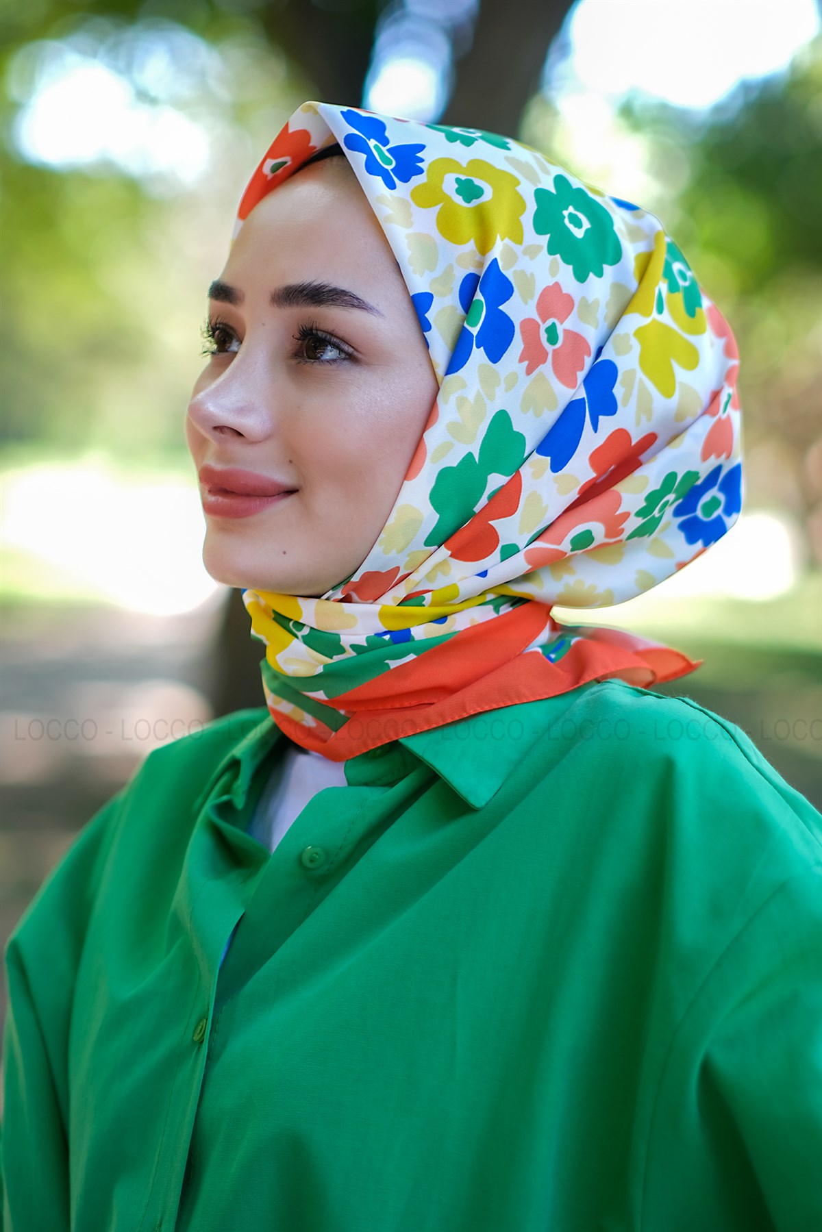 Uygun Fiyatlı PAPATYA DESEN ESARP  ORANJ | Loccomoda.com 