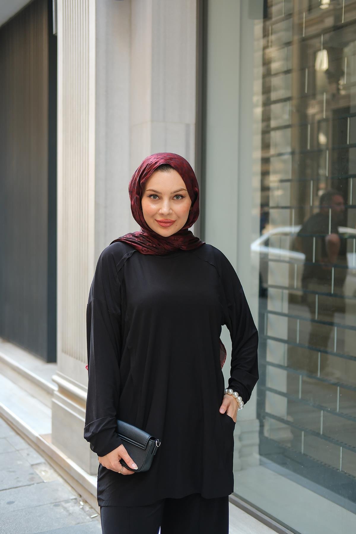 Parça Detay İkili Takım Siyah