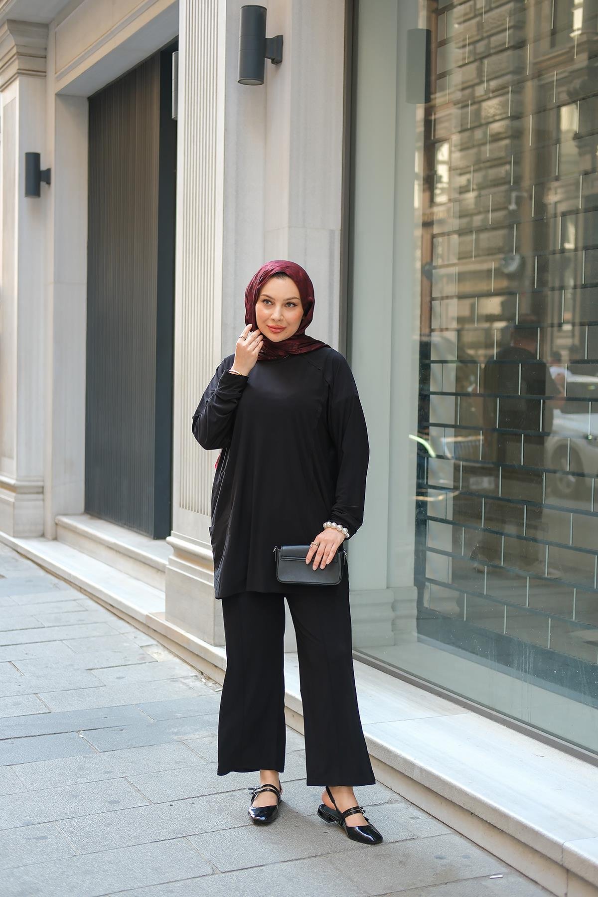 Parça Detay İkili Takım Siyah